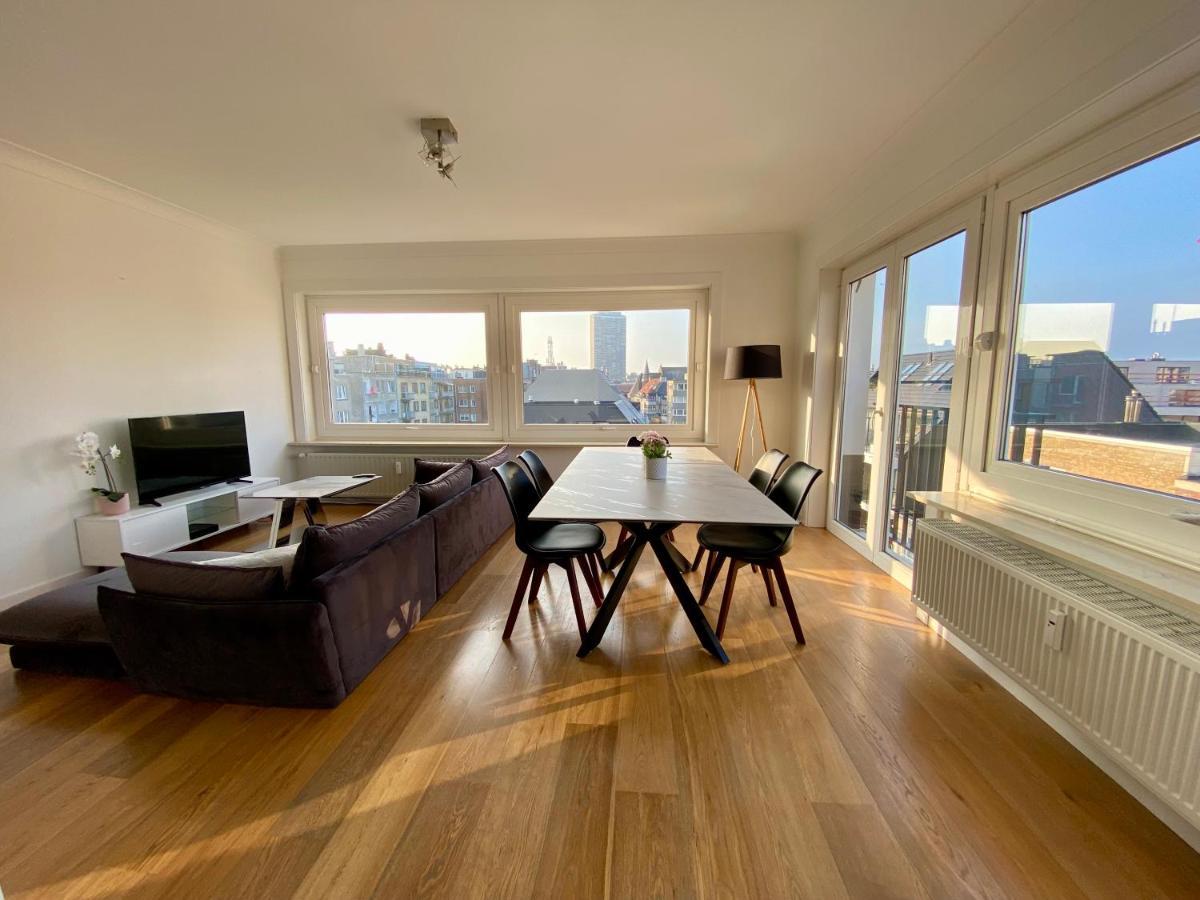 Luxury 3 Bedroom Apartment On The Top Floor With Panoramic View Ostende Kültér fotó